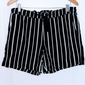 Jachs Girlfriend Black and White Striped Women's Shorts #21